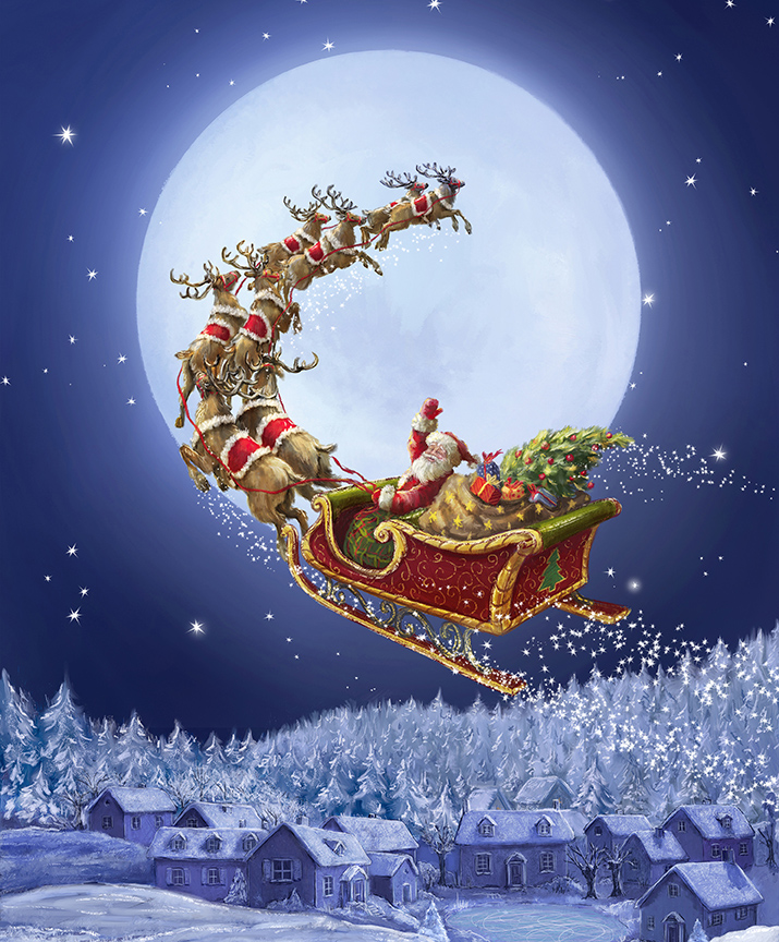 Christmastime is Here To All A Goodnight Panel - Riley Blake Designs
