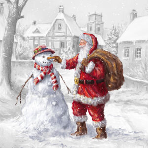 Christmastime is Here Wintertime Friends Panel - Riley Blake Designs