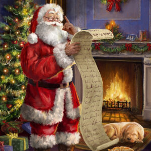 Christmastime is Here Naughty or Nice Panel - Riley Blake Designs
