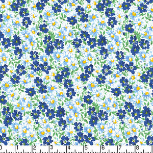 Flower Patch Navy - Yardage