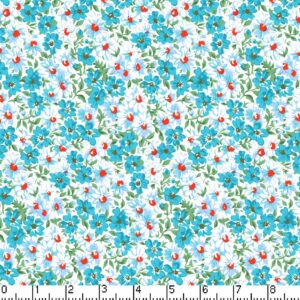 Flower Patch Turquoise - Yardage