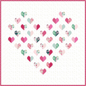 Mint for You Heart of Hearts Quilt Kit - Riley Blake Designs