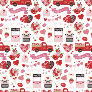 Falling in Love White Main - Yardage