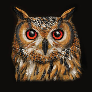 It's a Crayola World Owl Panel - Riley Blake Designs