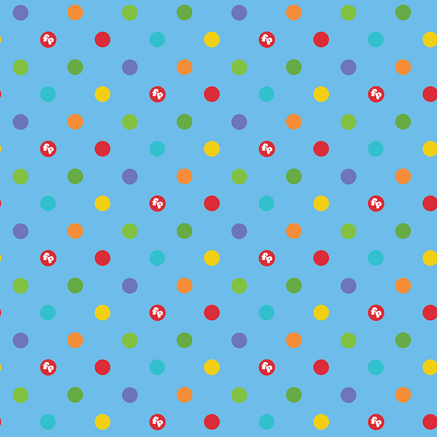 Fisher-Price Dots Blue - Yardage