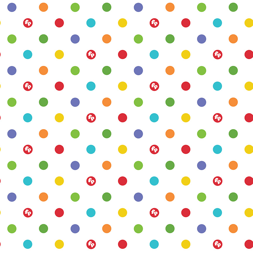 Fisher-Price Dots White - Yardage