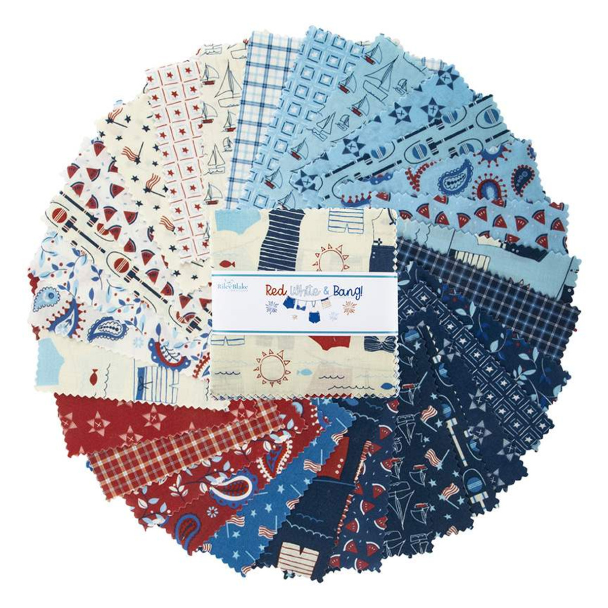 Red White and Bang! 5" Stacker - Riley Blake Designs