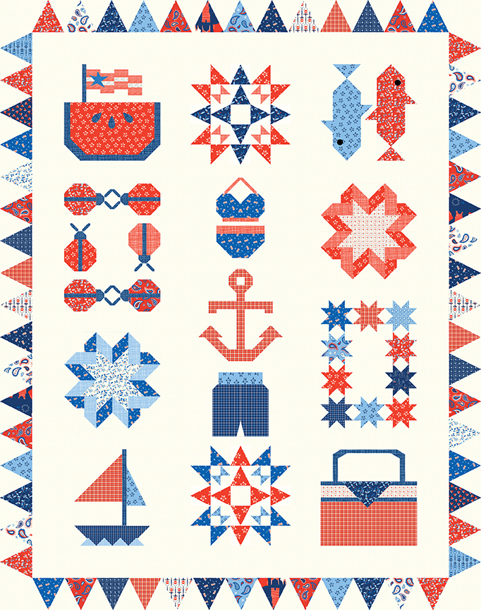 Summer Sampler Quilt Boxed Kit - Riley Blake Designs